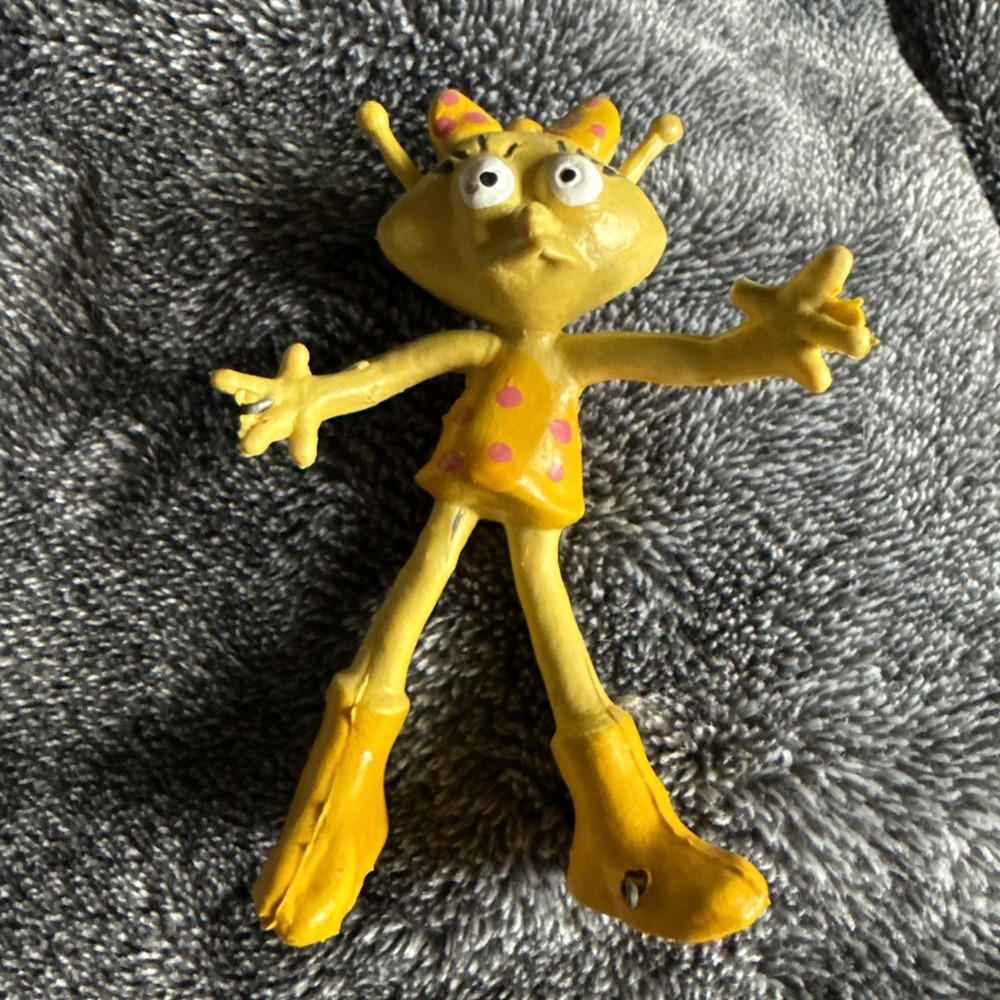Vintage Pizza Hut I Own a Martian Yellow Bendable Alien Toy Bendy Figure